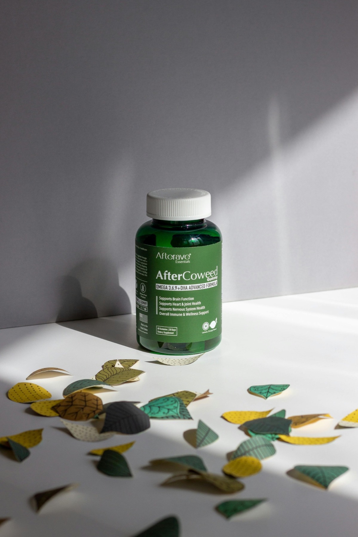 Omega supplement bottle
